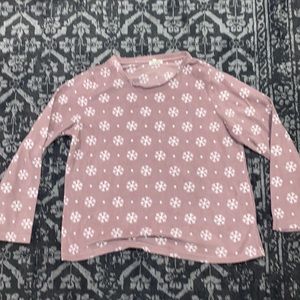 Purple Christmas pj top, with snowflake design